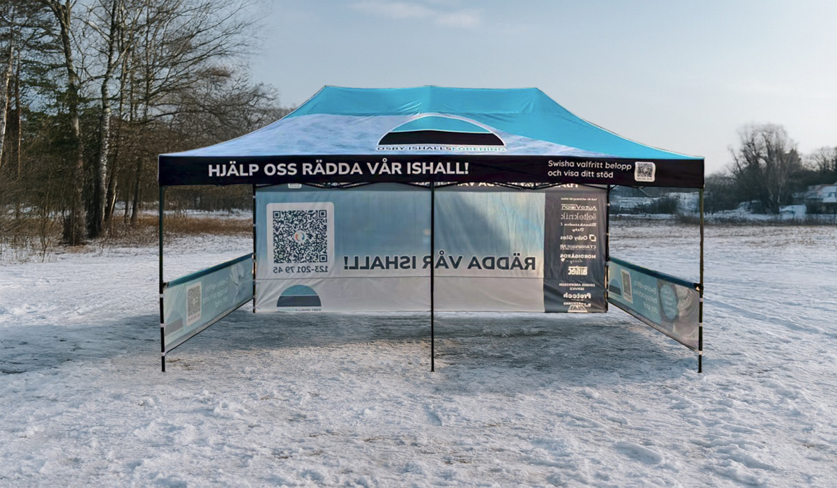 Tack till sponsorer för tältet